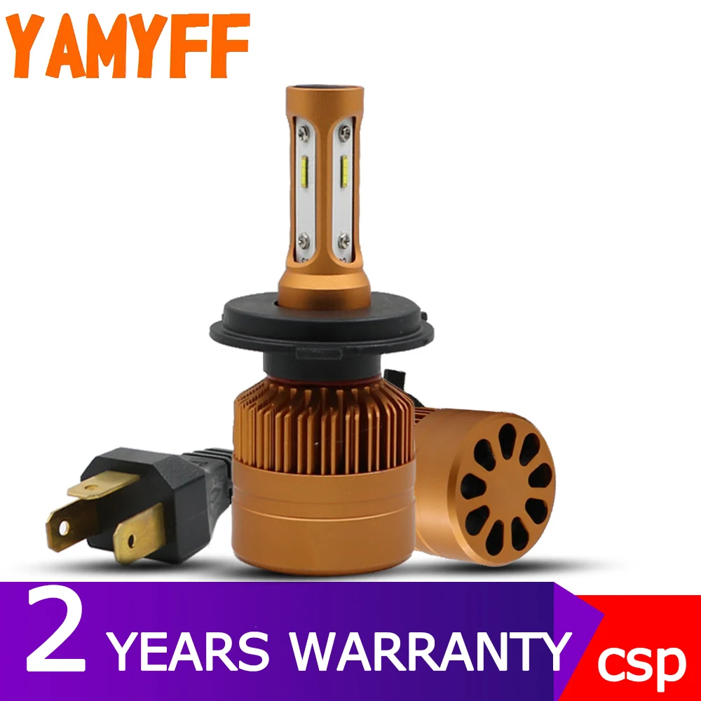 YAMYFF H4 светодиодный H7 фар автомобиля H1 H3 9005 9006 H11 H8 H9 HB3 HB4 светодиодные фары лампа CSP