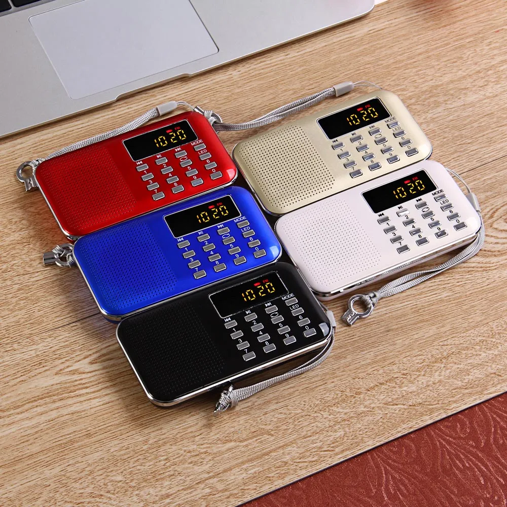 Новый мини Портативный ЖК дисплей цифровой FM радио Динамик USB TF карты Mp3