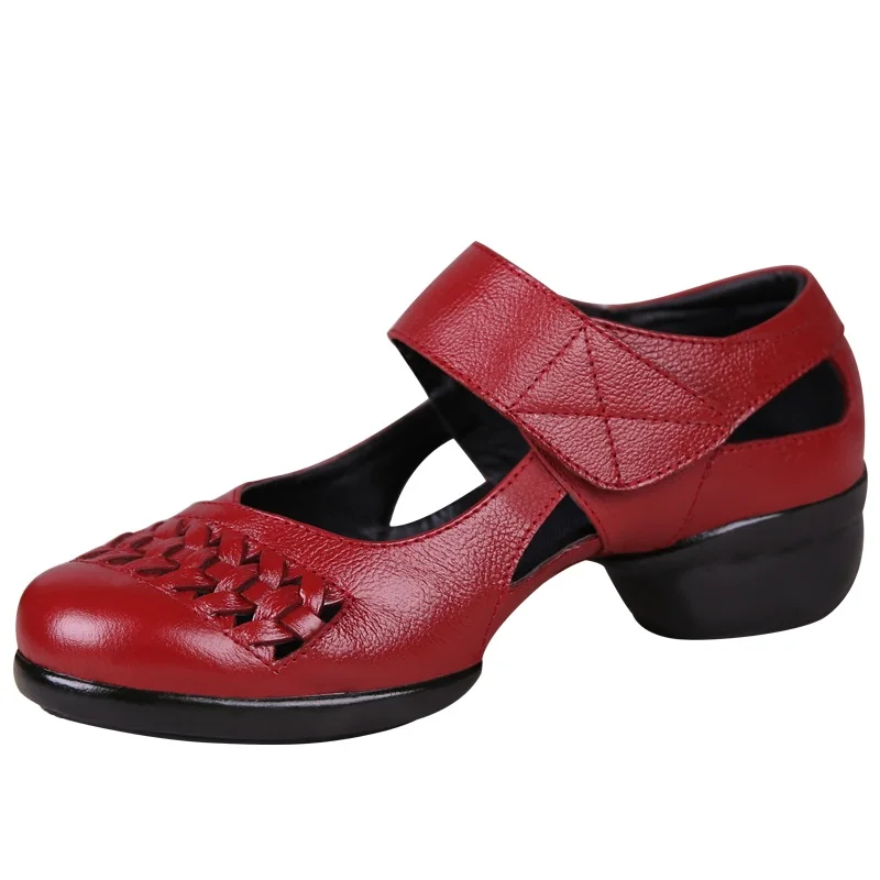 

Square Modern Dance Shoes Woman With Soft Bottom Leather Shoes Women Sandals Bottom Sneakers Dancing Shoes for women