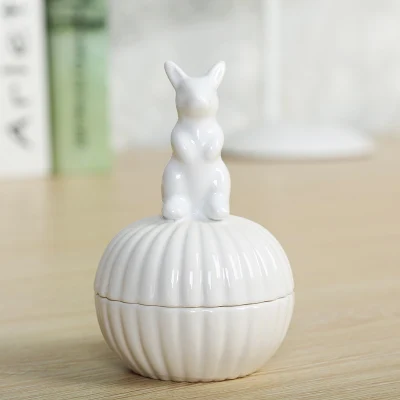 Розовые керамические коробки для ювелирных изделий с милыми животными, коробка для свадебного кольца с кристаллом, держатель для сережек, коробка для хранения ювелирных изделий, подарочные изделия - Цвет: 12
