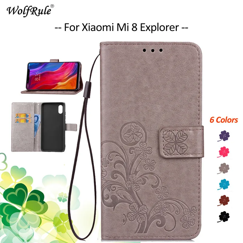 Чехол для Xiaomi Mi 8 Explorer откидной Чехол-бумажник из искусственной кожи бампер