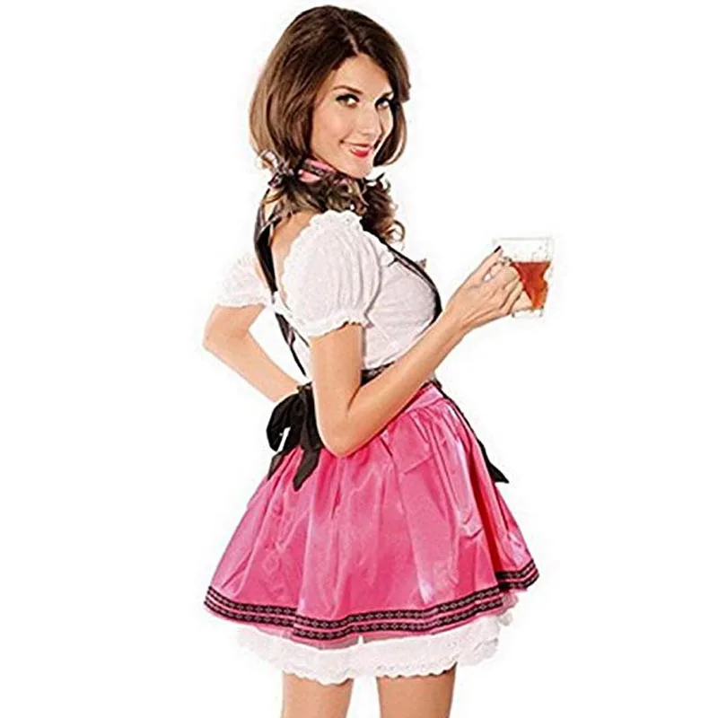 Tivate мода Пиво oktoberfest девушка костюм косплей горничной Wench Германии Bavarian короткий