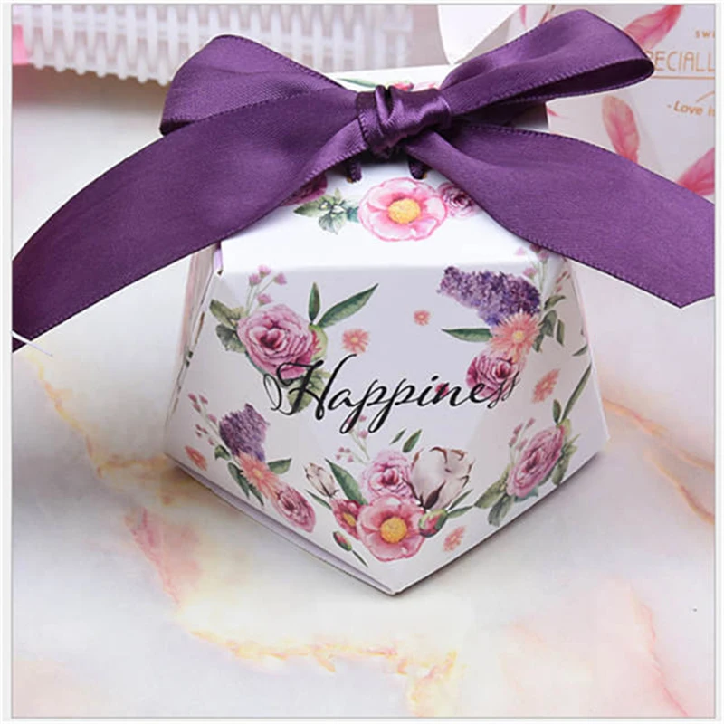 DIY свадьбы пользу коробки и сумки сладкий подарок конфеты Коробки для душа