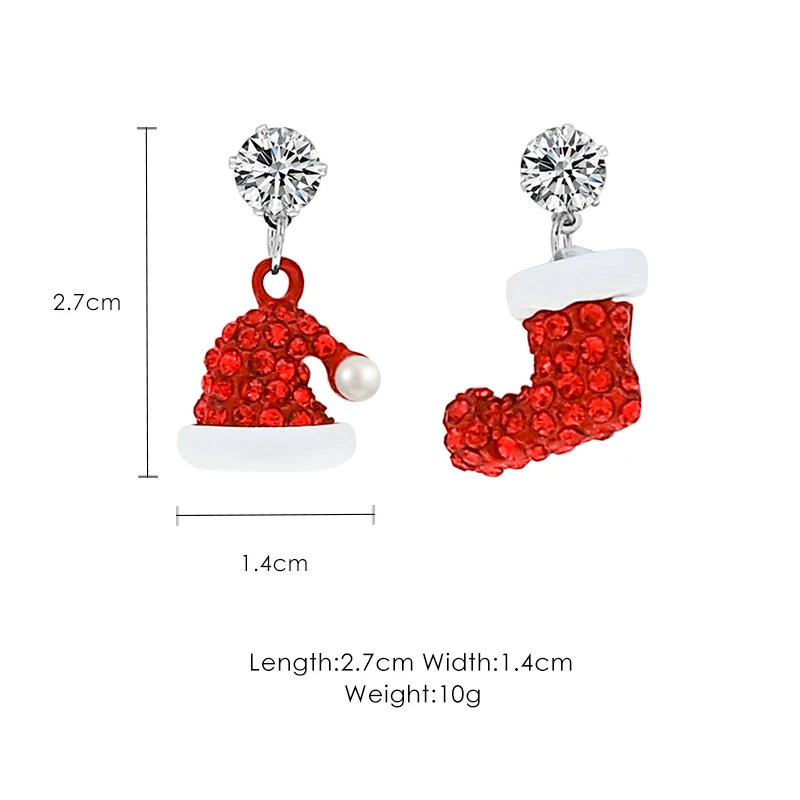 Серебряные серьги 925 пробы женские теплые Романтические Рождественские сережки