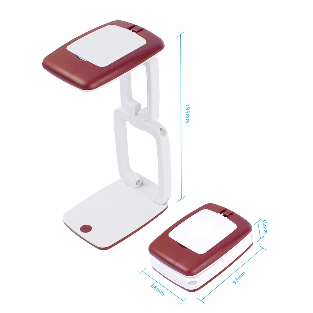 AOMEKIE 3X Складная лупа светодиодный светильник Настольная лампа USB/батареи увеличительное стекло для чтения письма карманный размер
