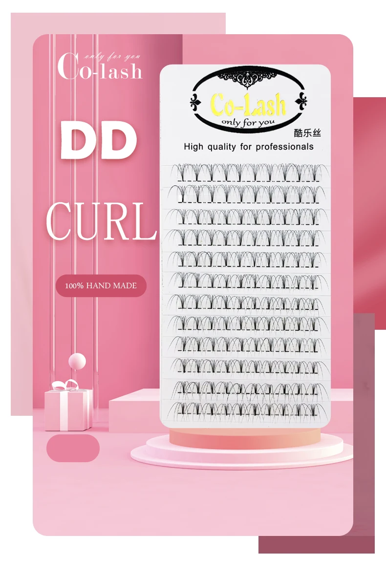Colash 3d/4d/5d/6d DD curl D curl Premade объемные вентиляторы ресницы русский объем наращивание ресниц Premade наращивание ресниц из искусственной норки