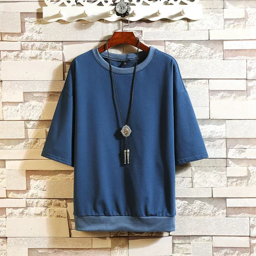 Casual Men's Clothing Tops& Tees T-Shirts Plus Asian Sizes M-4XL 5XL Summer Short Sleeves Brand Tshirt - Цвет: T19829 ASIAN SIZE B