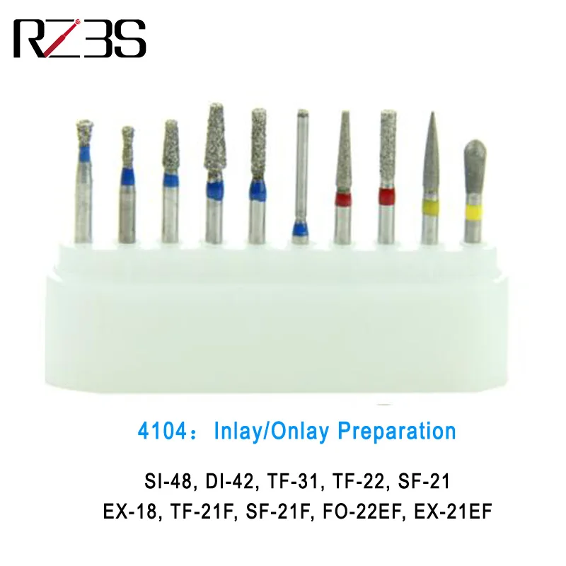 

RZ3S FG 1.6mm High Speed Clinic Diamond Bur Kit, White Stone Mounted and Silicon Rubber Composite Finish and Polish Set