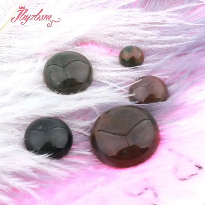 

Coin Indian Agates CAB Cabochon Flatback Dome Undrilled Natural Stone Beads For DIY Pandandt Earring Ring Jewelry Making 5pc