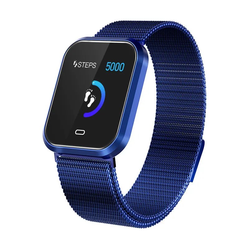 Metal Blue CD16 Смарт часы для мужчин IP67 Водонепроницаемый Smartwatch кровяное давление монитор сердечного ритма фитнес трекер здоровья браслет Wriswatch - Цвет: Metal Blue