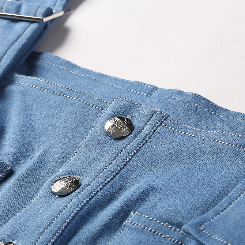 Женские Комбинезон джинсовая одежда 2017 Демисезонный Повседневное свободные