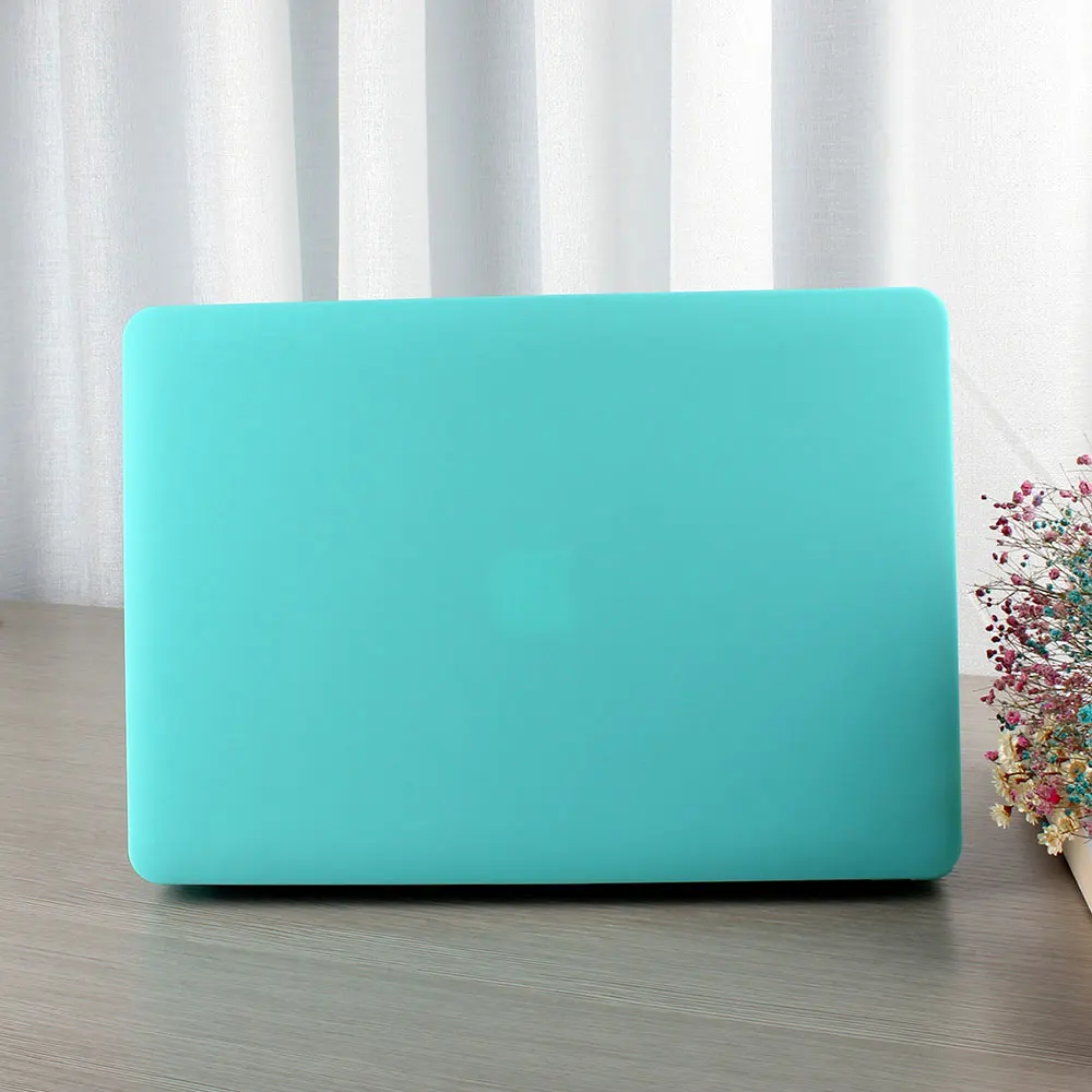Matte cyan Кристальный/матовый чехол для Macbook Air Pro retina 11 12 13 15 дюймов, сумка для ноутбука, чехол для нового Mac book Air 13,3 чехол A1932 - Цвет: Matte cyan