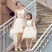 summer mom daughter dresses autumn family matching princess wedding dress family matching clothes outfits sleeveless family look