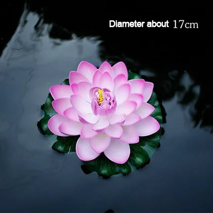 17cm purple Настоящее прикосновение плавающий воды лотоса искусственные цветы для свадьбы дома вечерние украшения водяная Лилия Свадебный декор - Цвет: 17cm purple