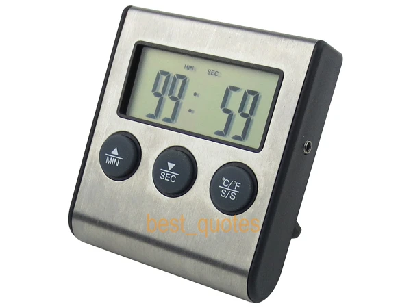 High Temperature Digital C/F Thermometer Probe Timer Magnet Cooking Meat Food Free Shipping | Дом и сад