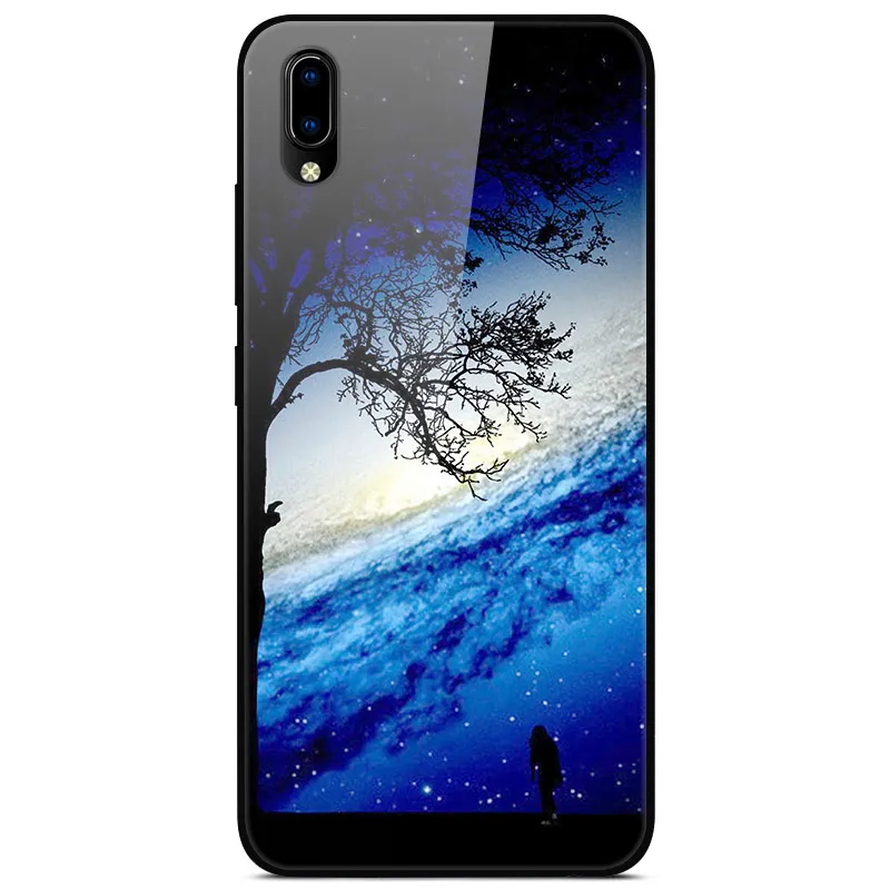 F для VIVO Y91C чехол VIVOY91C стеклянный жесткий чехол для телефона для VIVO Y91i чехол VIVO Y91 C мягкий бампер чехол закаленное для Vivo Y93 Y 93 - Цвет: 37