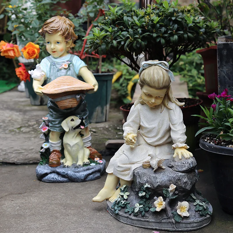 

Garden Ornaments Resin Cartoon Characters Children Sculpture Ornaments