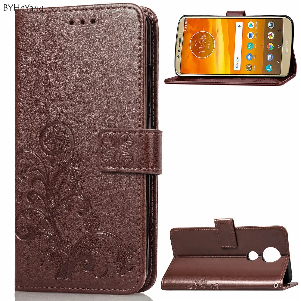 BYHeYang for Motorola Moto E5 Plus Case Luxury silicone &amp Leather Retro Stand Wallet Flip Cover coque | Мобильные телефоны и