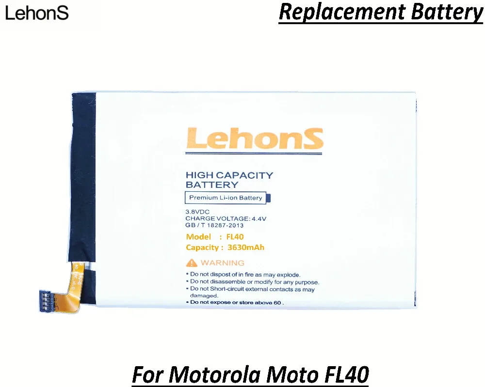 Аккумулятор LehonS 1x FL40 для Motorola Moto X 3A Dual XT1543 XT1565 XT1544 Droid Maxx 2 XT1560 XT1561 XT1562 XT1563 3630 мАч