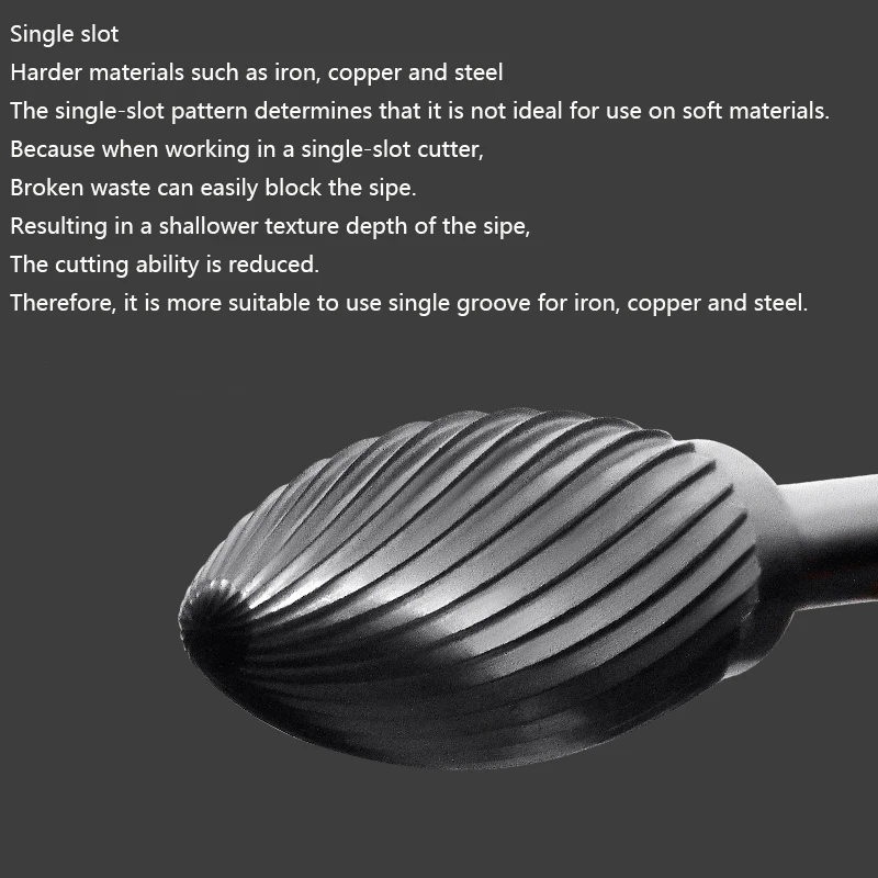 Carbide Tungsten Steel Rotary File Woodworking Wood Carving Tool Grinding Head Milling Cutter H Type Torch Shaped Single Groove |