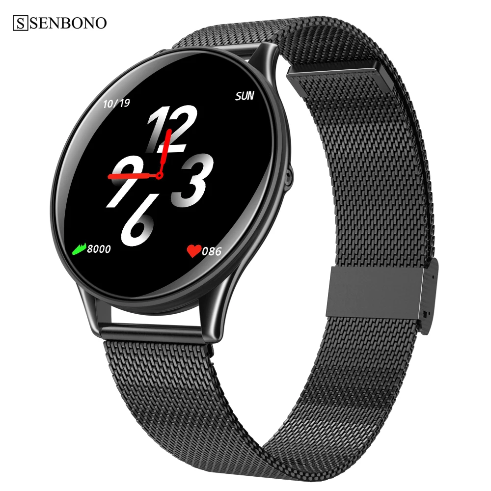 Смарт-часы SENBONO SN58, IP68, водонепроницаемые, из закаленного стекла, фитнес-трекер, пульсометр, спортивный, мужской, wo, умный Браслет