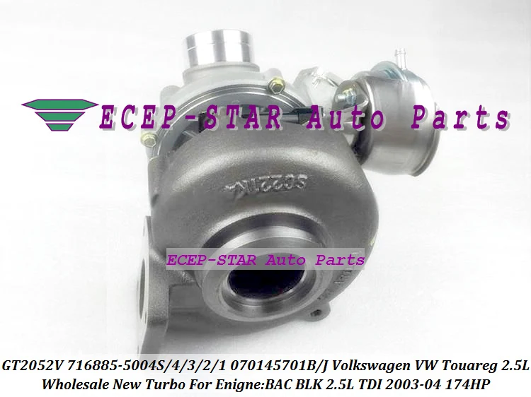 GT2052V 716885 5004S 0004 070145701J 070145701JV 070145701JX Turbo для VW Touareg 03 BAC BLK 2.5L TDI бесплатная доставка|turbo