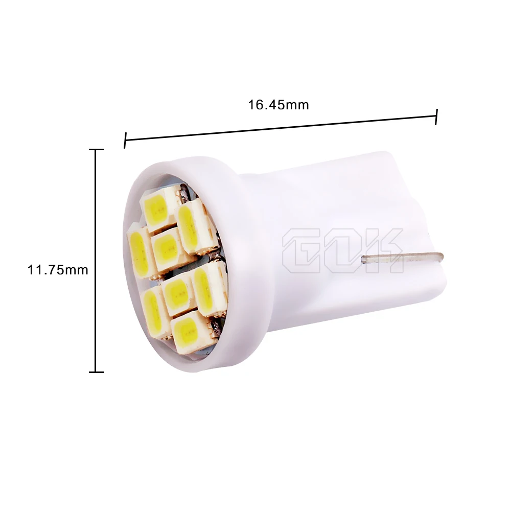 Бесплатная доставка 500 шт. белые лампы t10 8SMD светодиодный 1206/3020 w5w T10 8 s для