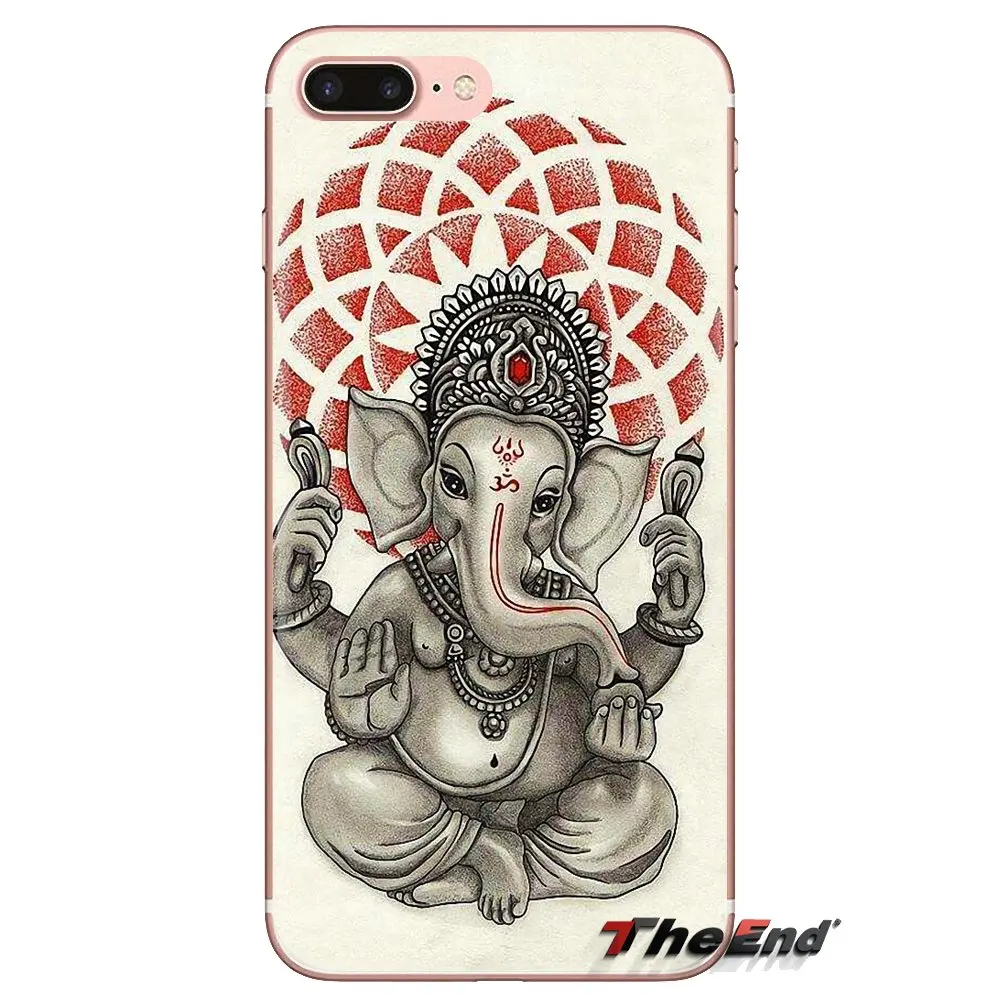 For Samsung Galaxy S3 S4 S5 Mini S6 S7 Edge S8 S9 S10 Plus Note 3 4 5 8 9 Lord Ganesha Hindu God Ganesh Buddha Phone Shell Cases |