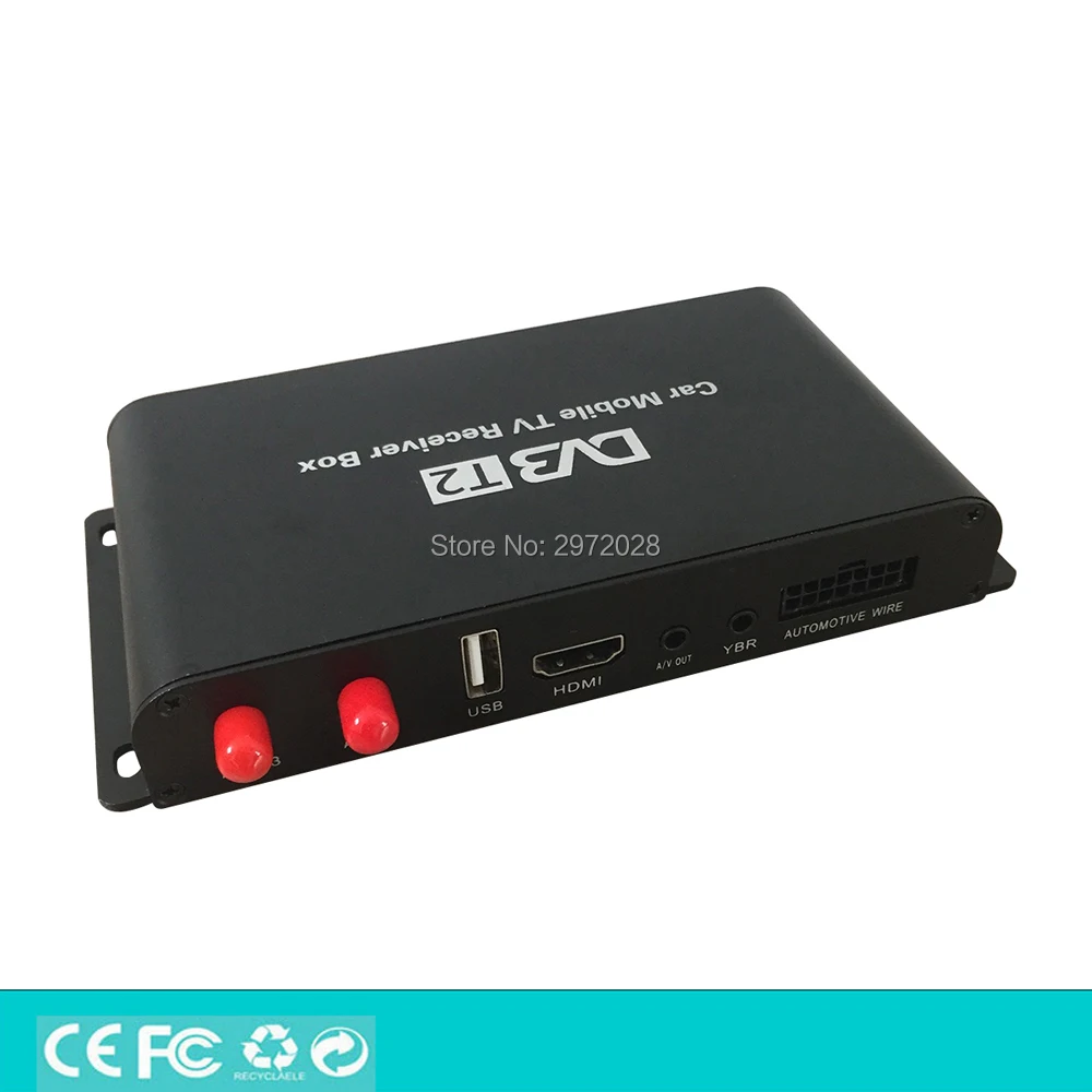 HD Автомобильный цифровой ТВ ресивер USB HDMI MPEG4 MPEG2 4 тюнера H.265|ТВ-приемник для