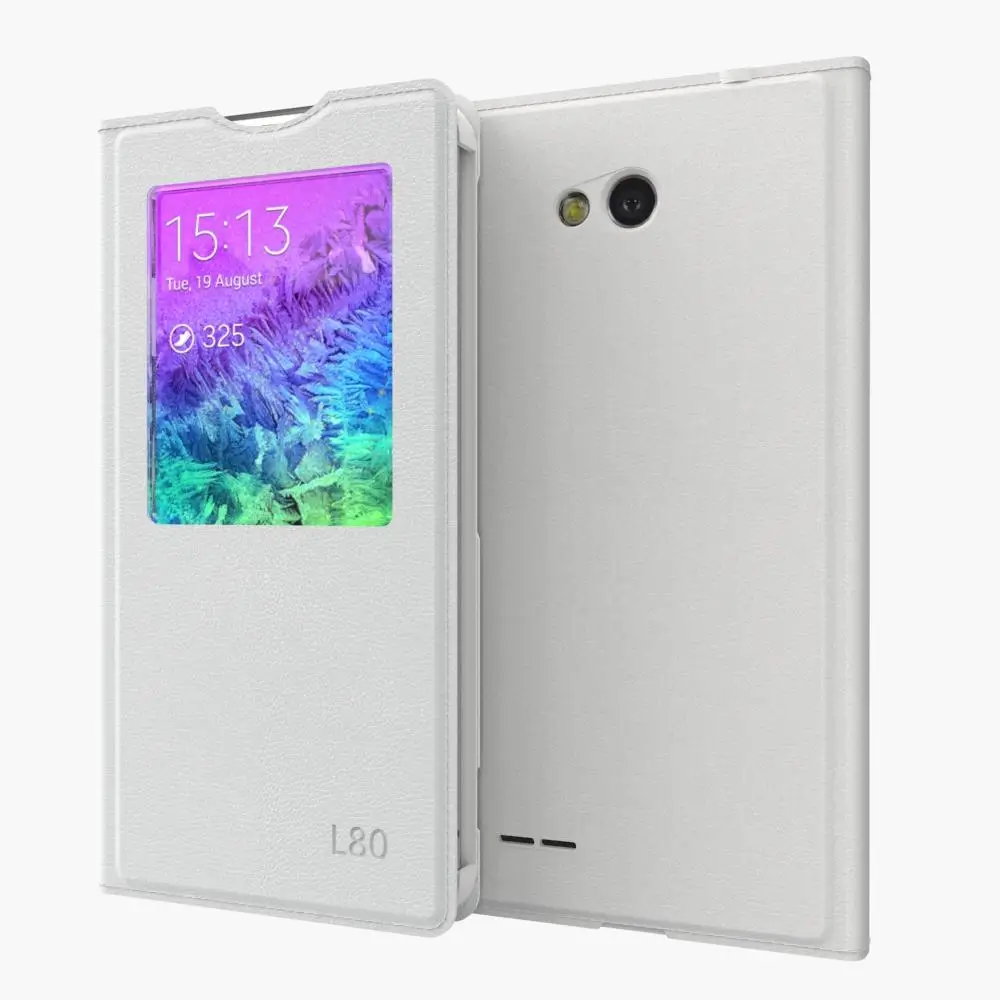 Для LG L80 модный портативный чехол с открытым окошком для D380 D375 Роскошный кожаный