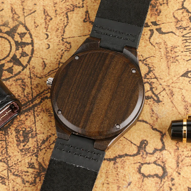 Новое поступление мужские простые наручные часы с черепом бамбуковый браслет из