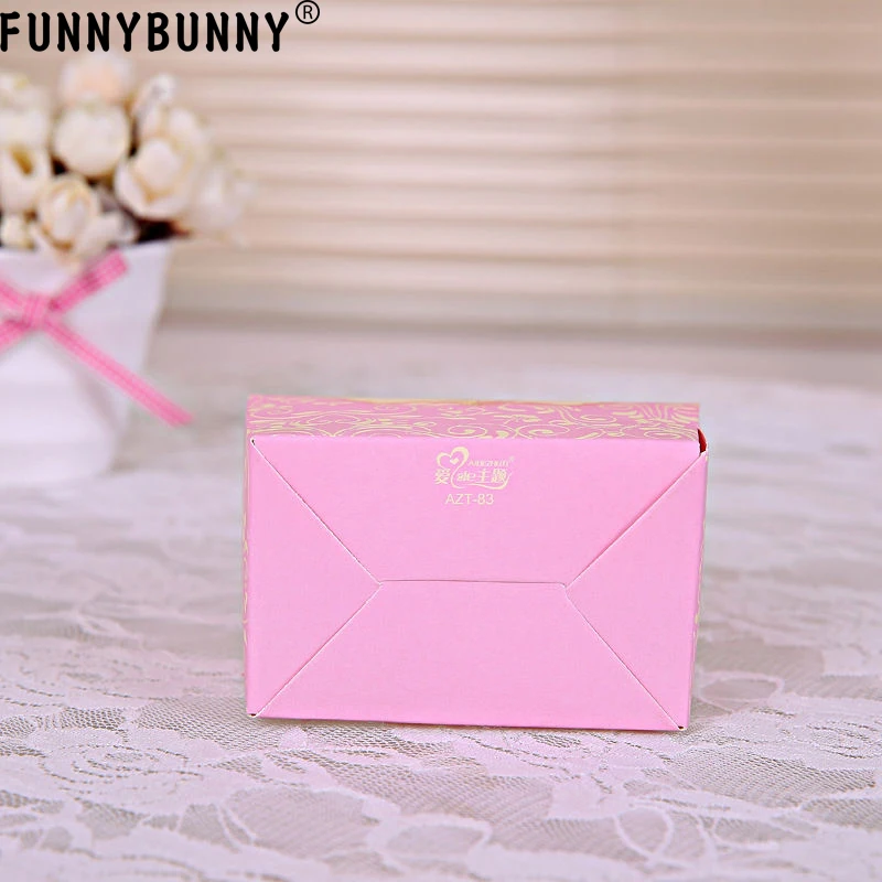 FUNNYBUNNY 5 шт розовые свадебные подарки конфетная коробка шоколада W ленты Сладкие