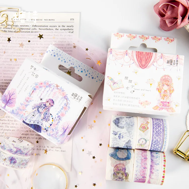 Клейкая лента для скрапбукинга сделай сам 8 шт./упак. | Канцтовары офиса и дома