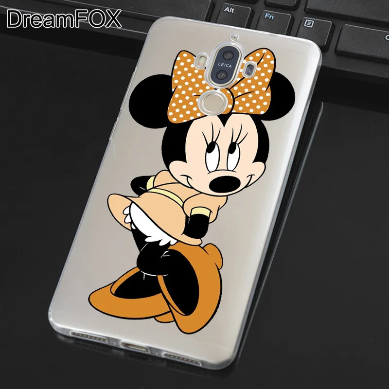 DREAMFOX L018 с Микки Маусом Минни Мягкий ТПУ силиконовый чехол-накладка для huawei
