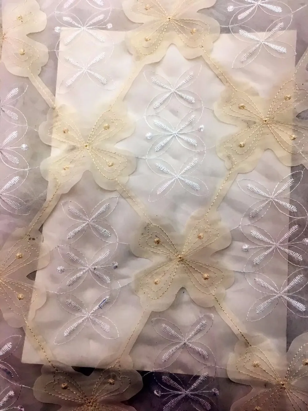 african french lace nigerian wedding beaded tulle fabric high quality wholesale 5yard/lot | Дом и сад