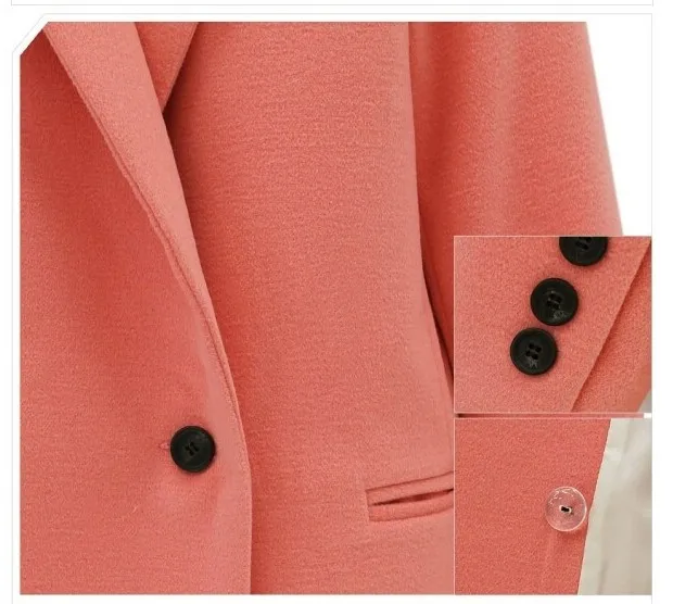 Новинка 2018 Модный женский шерстяной Блейзер верхняя одежда кашемировое пальто