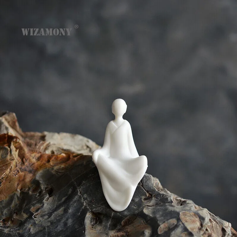WIZAMONY Tea Pet Новое поступление популярный белый керамический Маленький Будда B