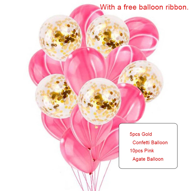 10 шт 12 дюймов Агат воздушный шар мраморной расцветки набор конфетти шары