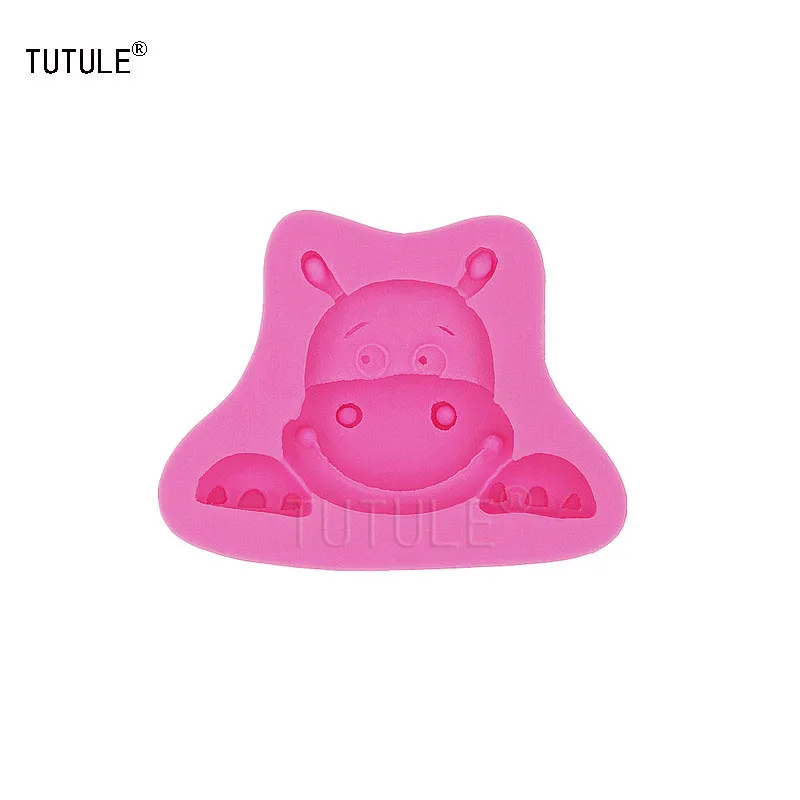 Гаджеты силиконовая форма бегемота для пищевого торта шары помадка или