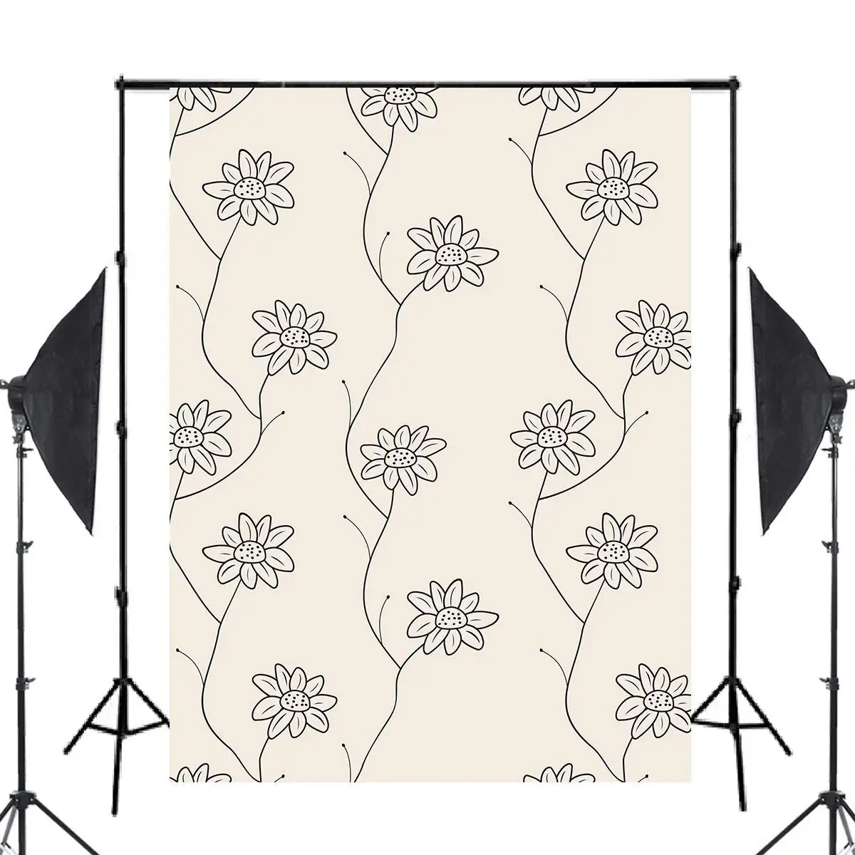 Нежный цветочный фон для фотосъемки 5 х7 футов бесшовный с узором простой стиль