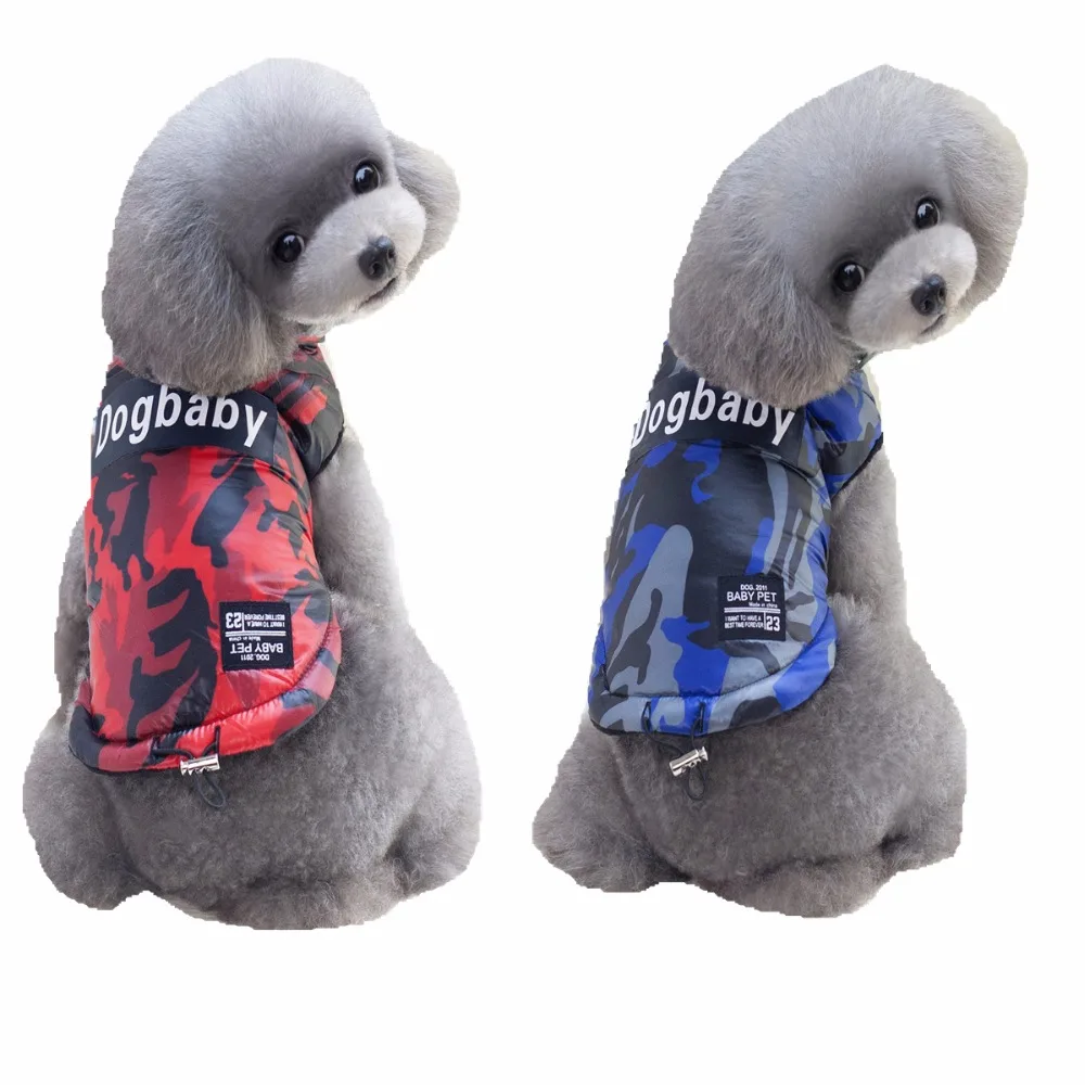 Fe5 Толщина dogbaby Pet жилет одежда из хлопка зимний камуфляж щенок куртка пальто для Йоркширский парка