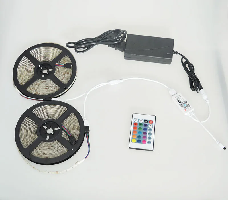 5 м 10 м 15 м SMD5050) Светодиодная лента с usb-питанием 30led/m Водонепроницаемый RGB гибкая лента, полоска с 24 клавишами контроллер WIFI RGB адаптер полный набор