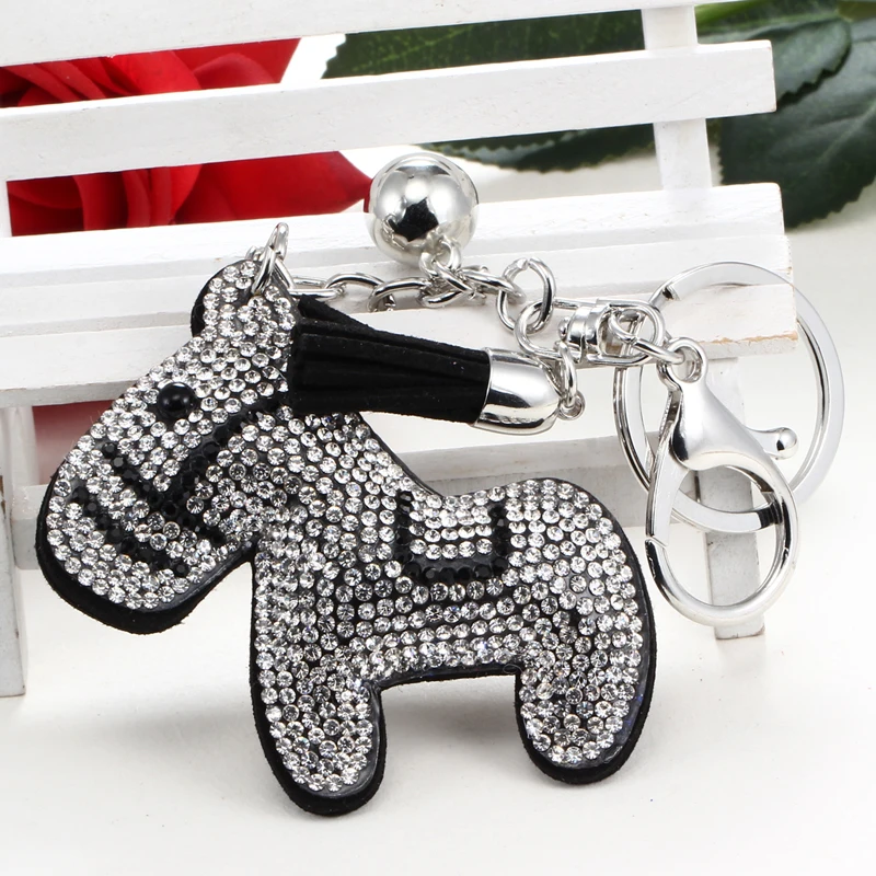 Креативный брелок из сплава со стразами женский с лошадью совой подвеска для