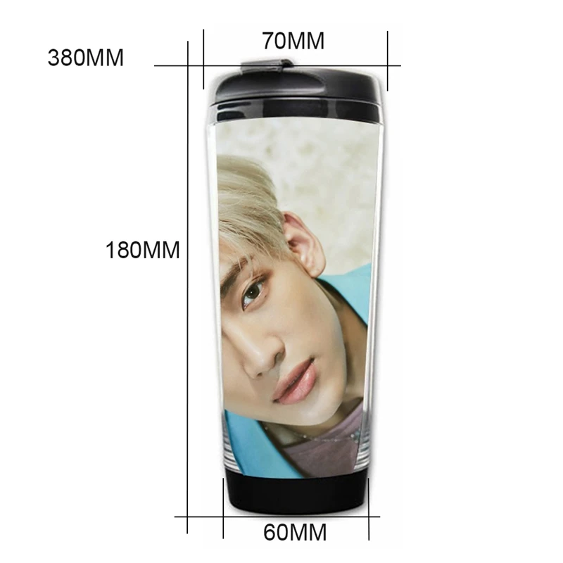 1 шт. Kpop GOT7 альбом фото чашка для воды здоровье лимонный сок бутылка для воды Двойная изоляция путешествия кривая чашка