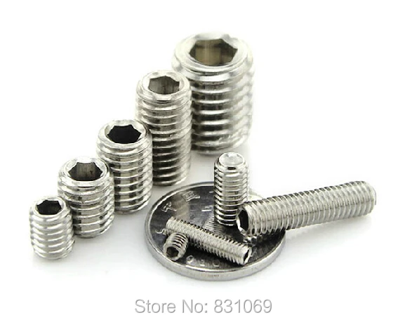 

300pcs/Lot Metric Thread M5x5mm Stainless Steel Hex Socket Set Grub Screw Flat Head Brand New