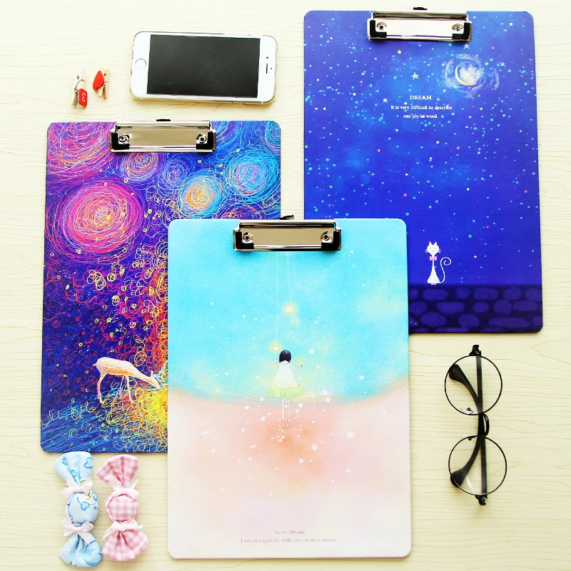 Папка для бумаг A4 Яркая Цветная Вертикальная доска шина блокноты записей зажим