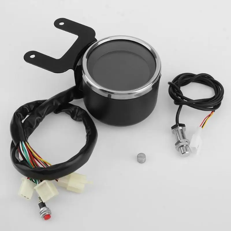 12V мотоцикл LCD цифровой Спидометр Тахометр Температура воды датчик топлива