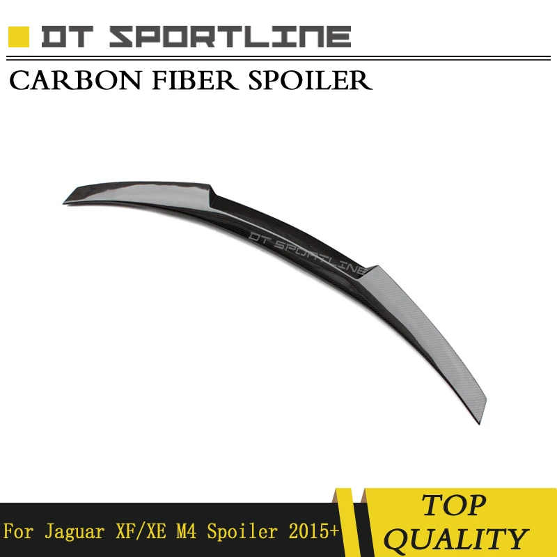 Real Carbon Fiber Spoiler For Jaguar XF XE New M4 Styling Car Decoration Original tail wing Rear Diffuser lip fits 2015+ | Автомобили и