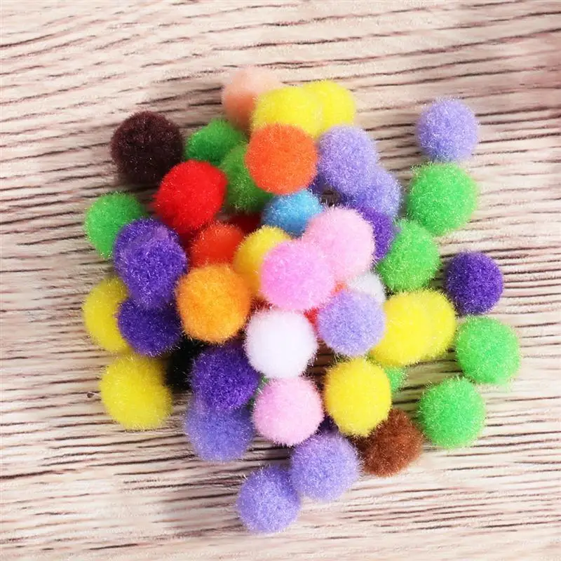 2000 шт. 10 мм Плюшевые Красочные Pom мяч пришить Одежда Брюки сумки|Помпоны| |