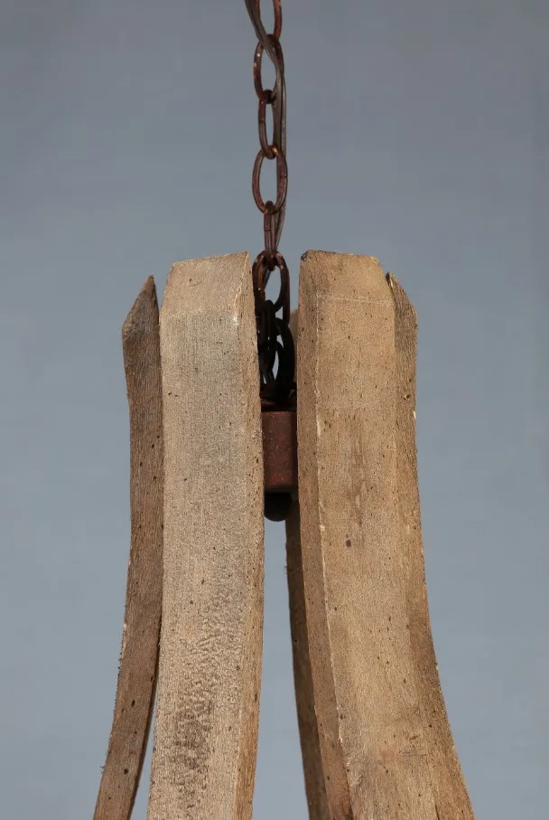 Европейский краткое винтажное дерево Lmap Бар Ресторан деревянное ведро Hanglamp